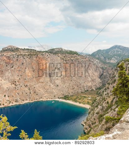 The Butterfly Valey near Oludeniz, Fethiye  Turkey.
