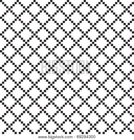 Black and white pixel seamless pattern.
