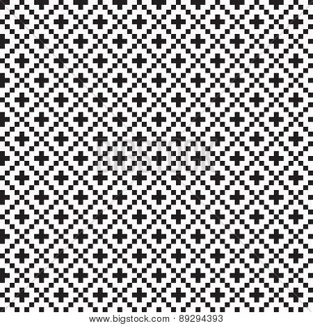 Black and white pixel seamless pattern.