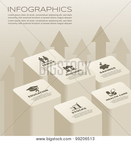 Vector illustration of Infographic design element