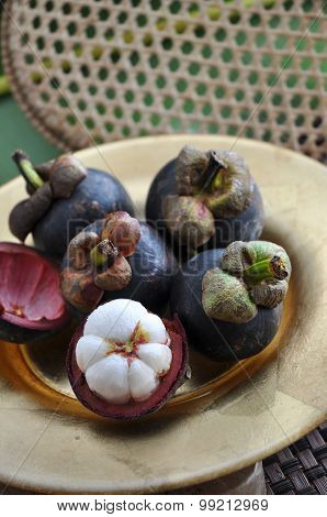 Cut Half Sweet Mangosteen