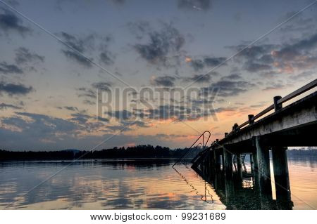 Sunset At Lake Chiemsee In Germany