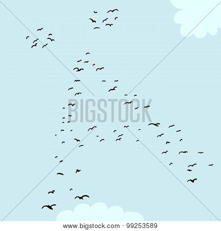 Bird Formation In Diacrtic A