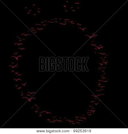 Bird Formation In Diacritic O