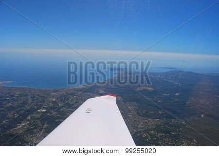Aerial view of the Mediterranean, French Riviera, Cote d'azure