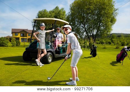 Kids golf competition