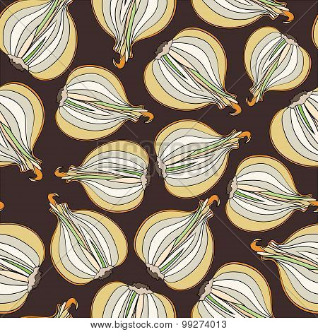 Seamless pattern with onion