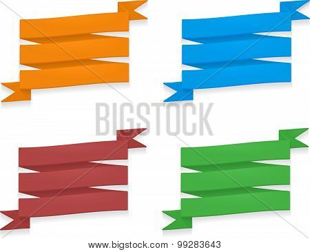 Detaield colorful ribbons