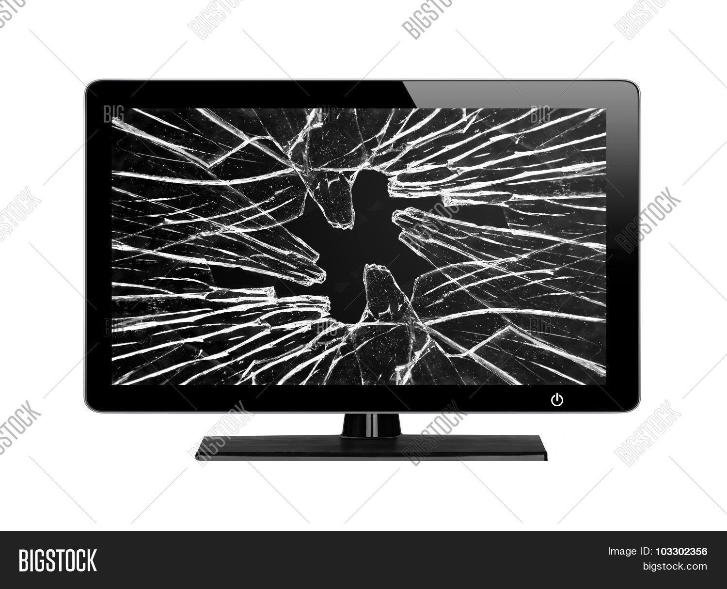 Modern Tv Broken Image & Photo (Free Trial) Bigstock