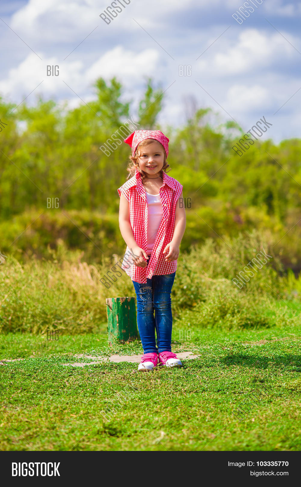 Little Girl Jeans Image & Photo (Free Trial) Bigstock