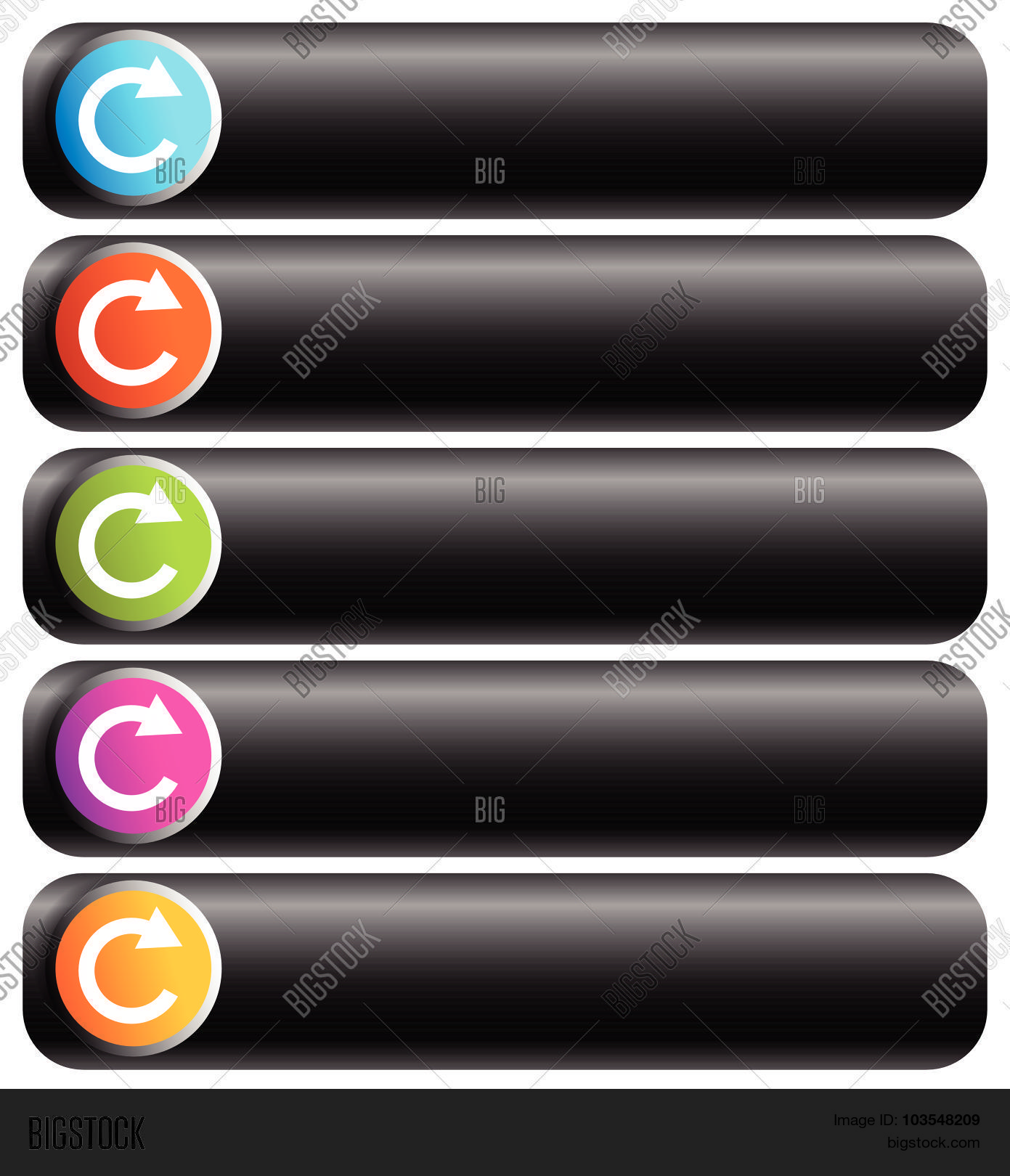 Oblong Computer Button Oblong Blank Buttons Vector & Photo (Free Trial) | Bigstock