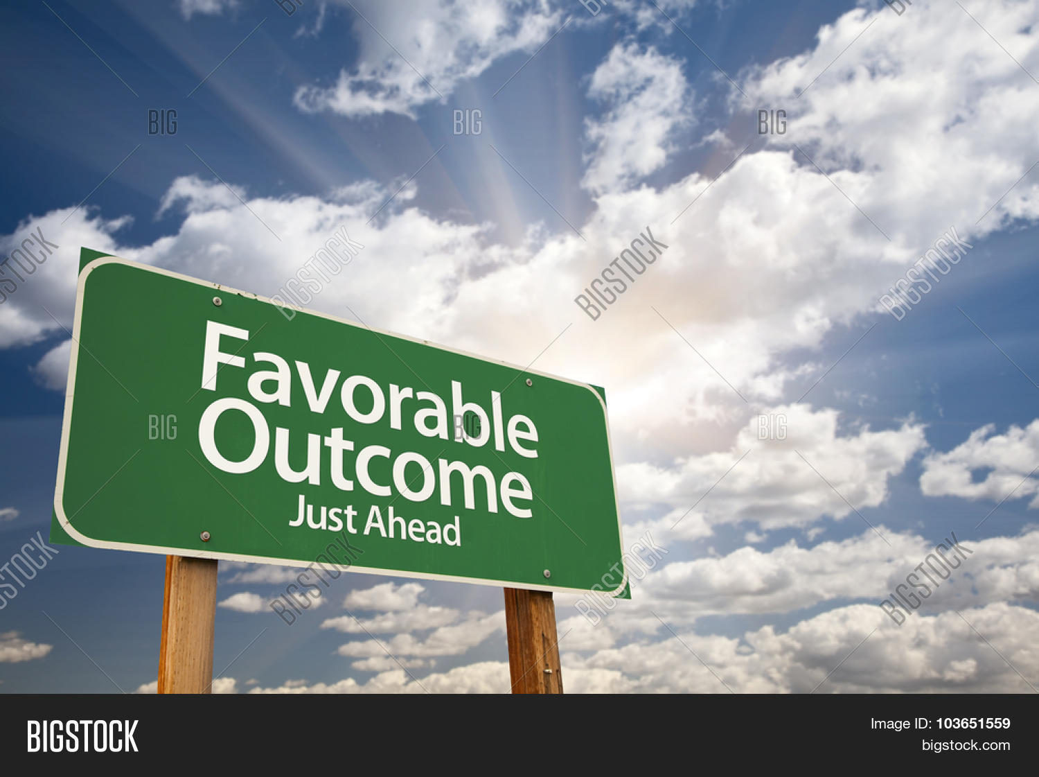 Favorable Green Road Sign Image & Photo Bigstock