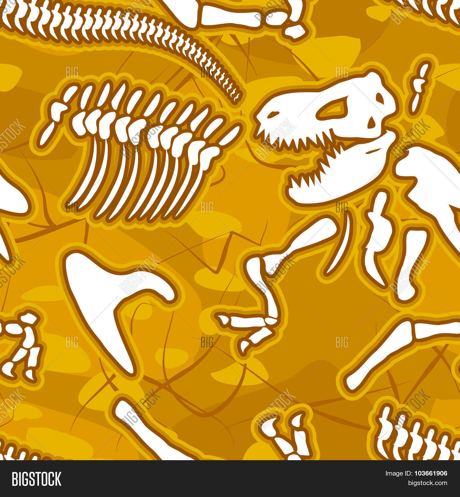 Dinosaur Bones Vector &amp; Photo (Free Trial) | Bigstock
