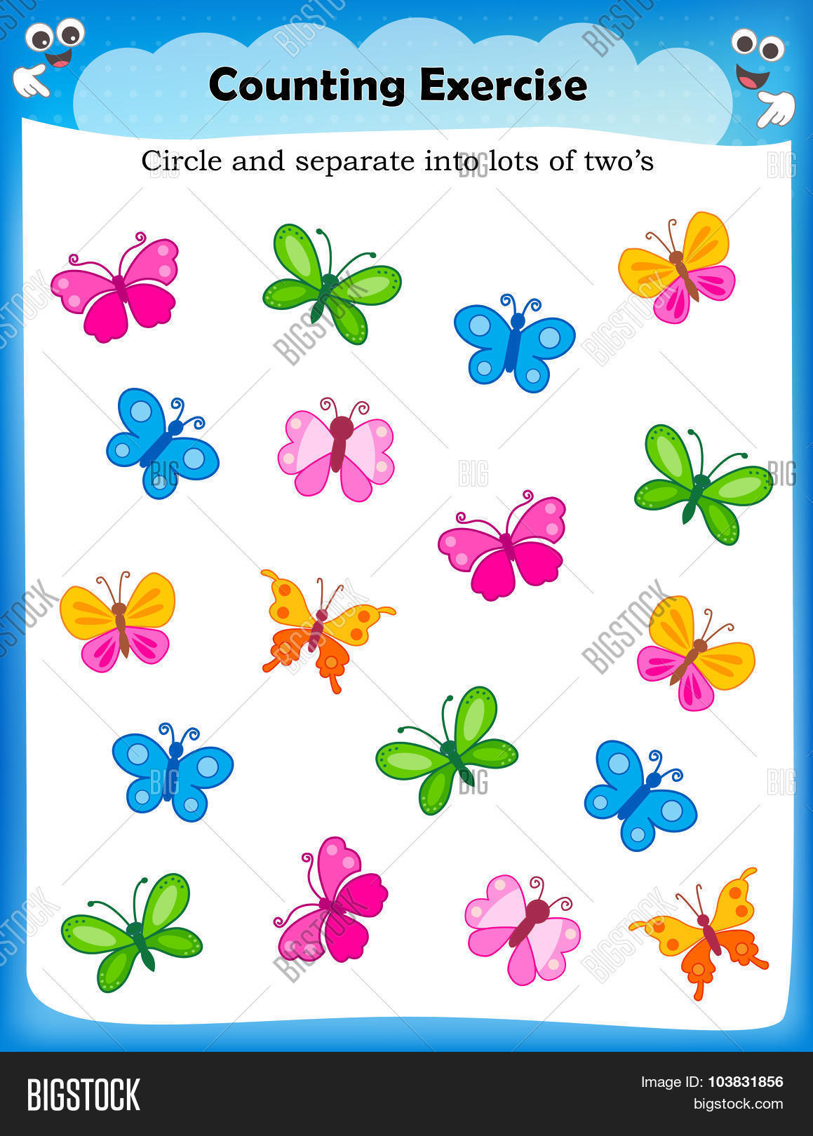 Kids Worksheet Count Image & Photo (Free Trial) | Bigstock