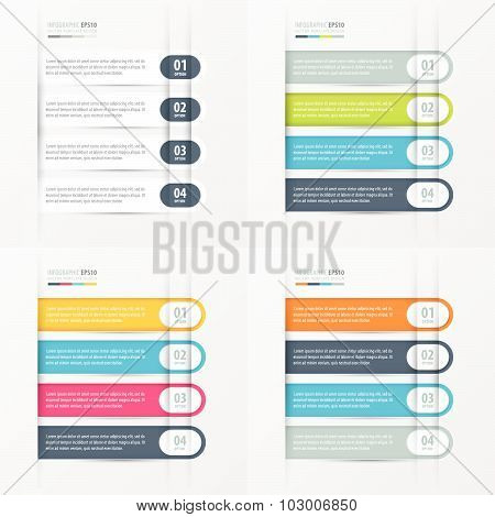 Rounded Modern Infographics Banner Set