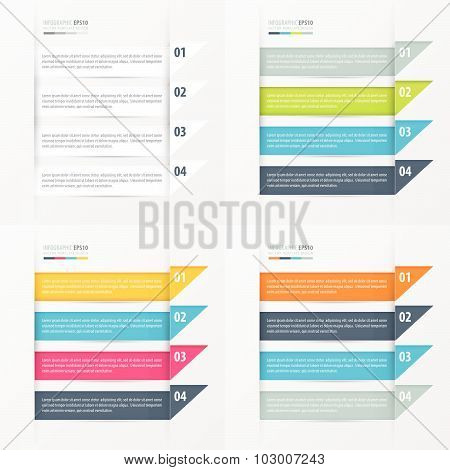 The Triangle Modern Infographics Banner Set