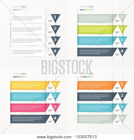 Triangle Modern Infographics Banner Set
