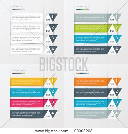 Triangle Modern Infographics Banner Set