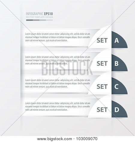 Semicircle Modern Infographics Banner.white Color Style.