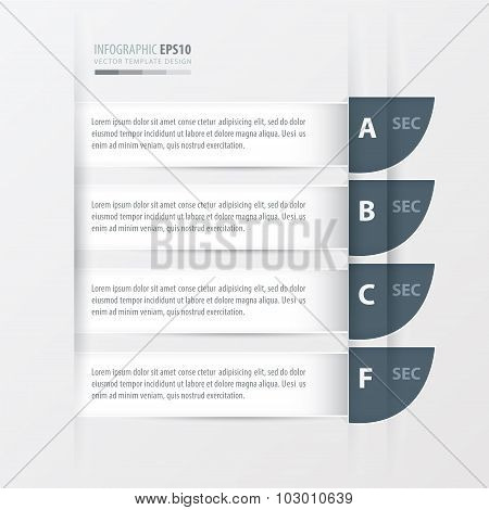 Curve Modern Infographics Banner.white Color Style.
