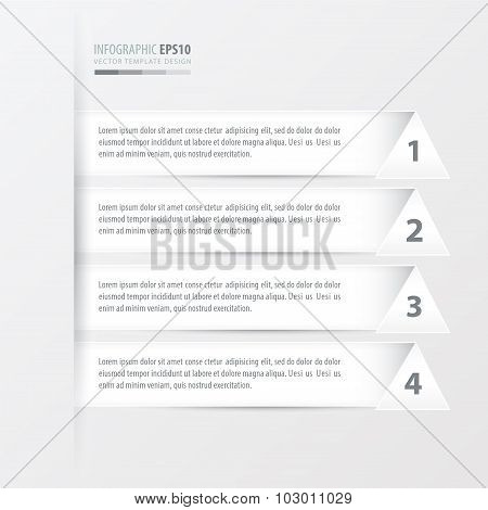 Triangle Styles Modern Infographics Banner.white Color Style.