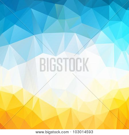 Colorful swirl rainbow polygon background or vector frame. Abstract Triangle Geometrical Background,