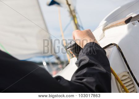 Close Up Of Yacht Equipment