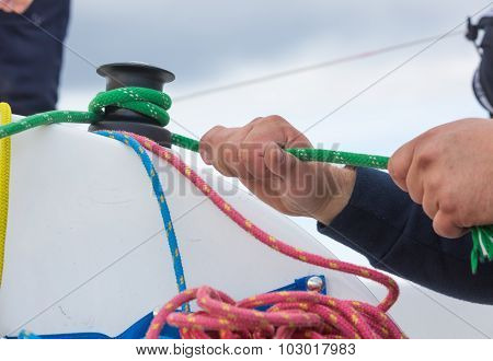 Close Up Of Yacht Equipment