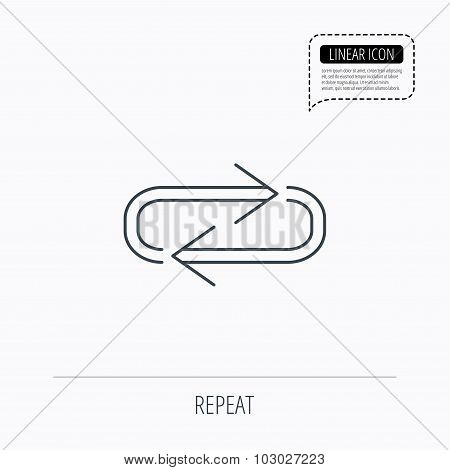 Repeat icon. Full rotation sign.
