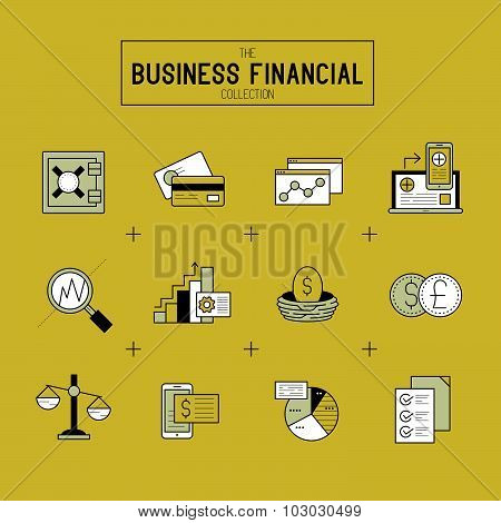 Business Financial Icon Set