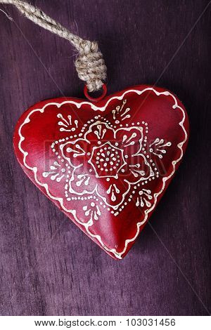 decorative souvenir in the form of heart