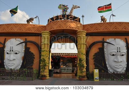 Africa pavilion at Global Village in Dubai, UAE
