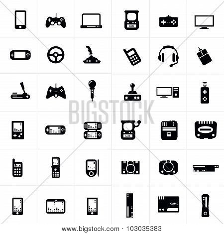 Video Game And Joystick Icons Set