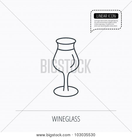 Wine glass icon. Goblet sign.