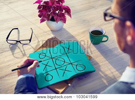 Leisure Game Tic Tac Toe Competition Challenge Winner Concept