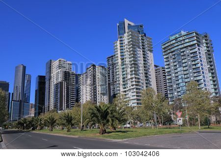 Melbourne cityscape residential apartment