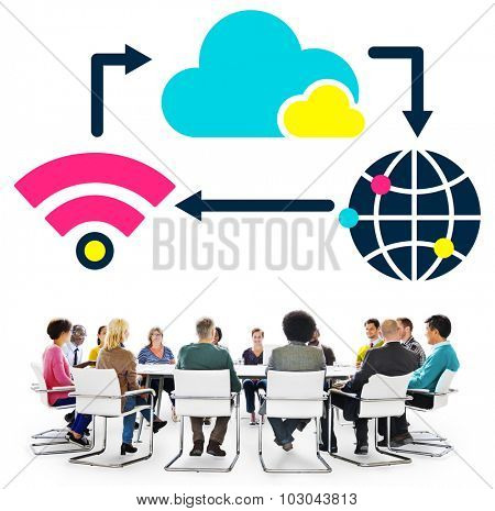 Internet Communication Connection Connecting Brainstroming Concept