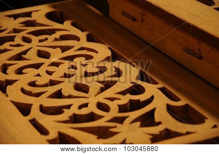 Malaysian traditional wood carving from Terengganu, Malaysia