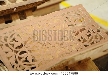 Malaysian traditional wood carving from Terengganu, Malaysia