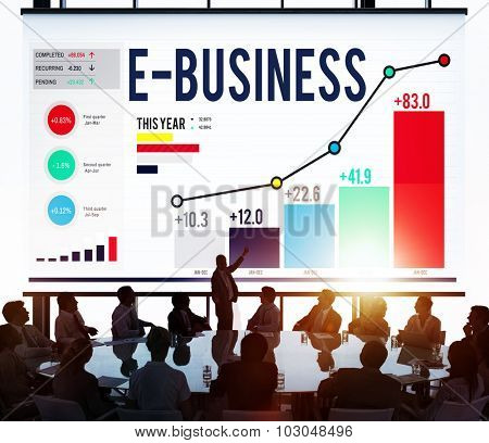 E-Business Global Communication E-Commerce Web Concept