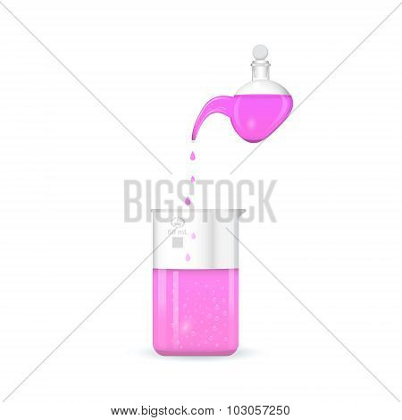 Retort With Chemical Beaker