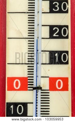 Red Plastic Retro Thermometer