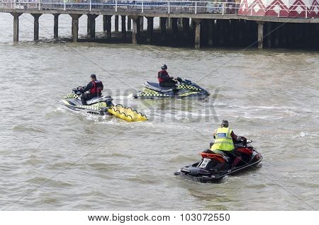 police on jet skis