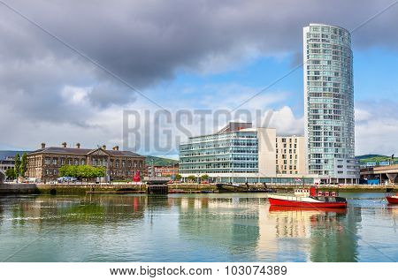 View Of Belfast With The River Lagan - United Kingdom