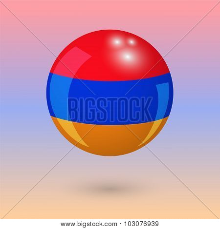 Armenia. Armenian Style. Ball. Vector Illustration