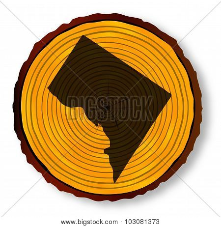 Washington Dc Map On Timber