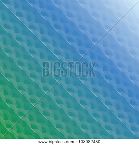 Illustration pattern of ornament semicircle