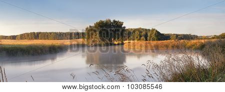 August Morning on the river Svisloch