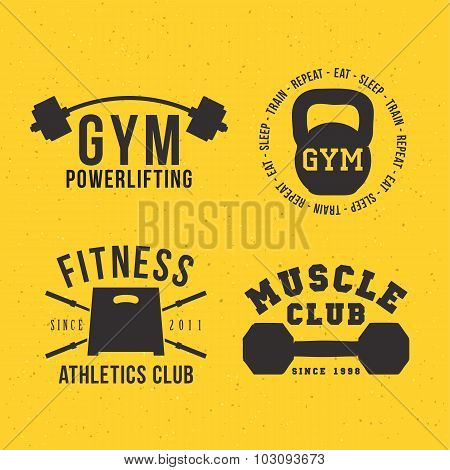 Gym vector badges