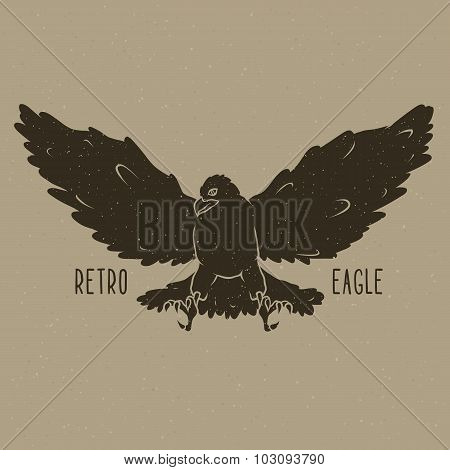 Retro eagle vector illustration